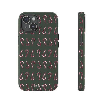 Candy Canes Aligned - iPhone Case