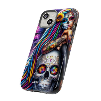 Sunflower Skull Glow iPhone 14 Case - Tough