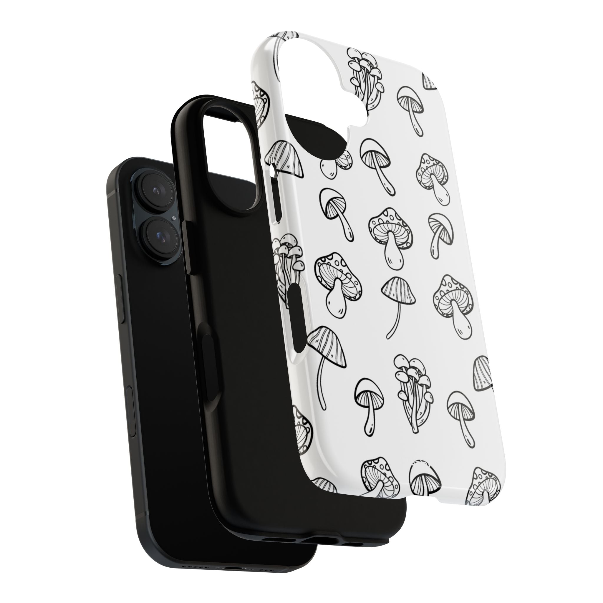 Mushroom Line Play - iPhone Case