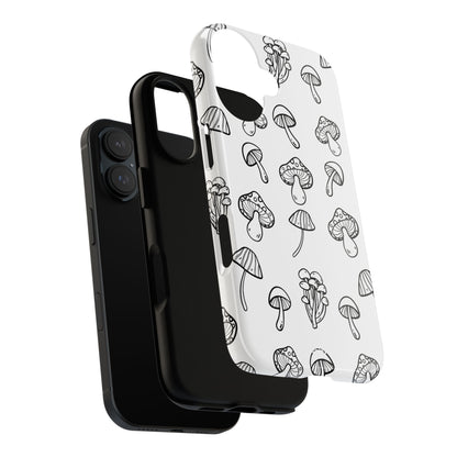 Mushroom Line Play - iPhone Case