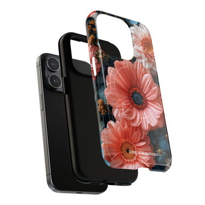 Coral Teal Blooms - Tough + MagSafe® iPhone 15 Phone Case