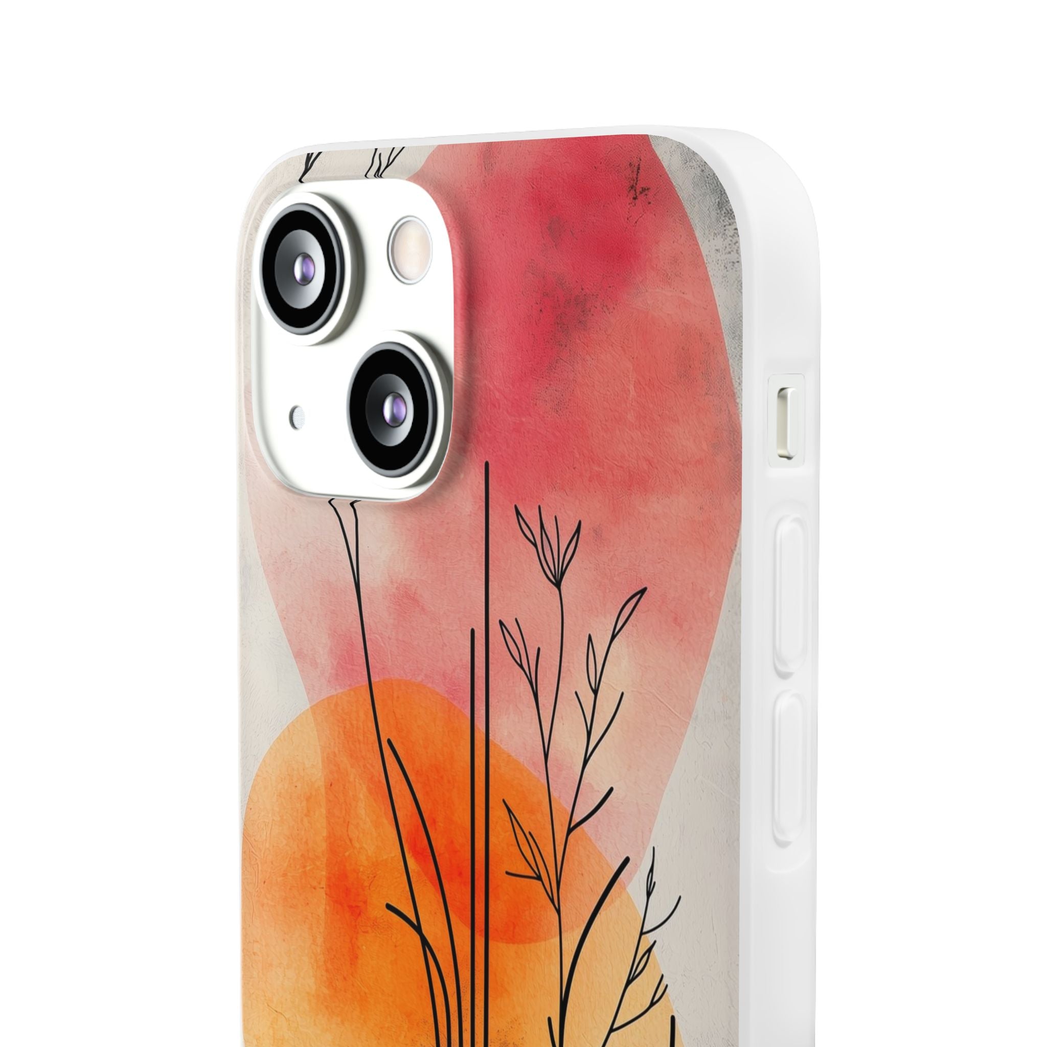 Curved Stem Sunset iPhone 13 mini Case - Soft