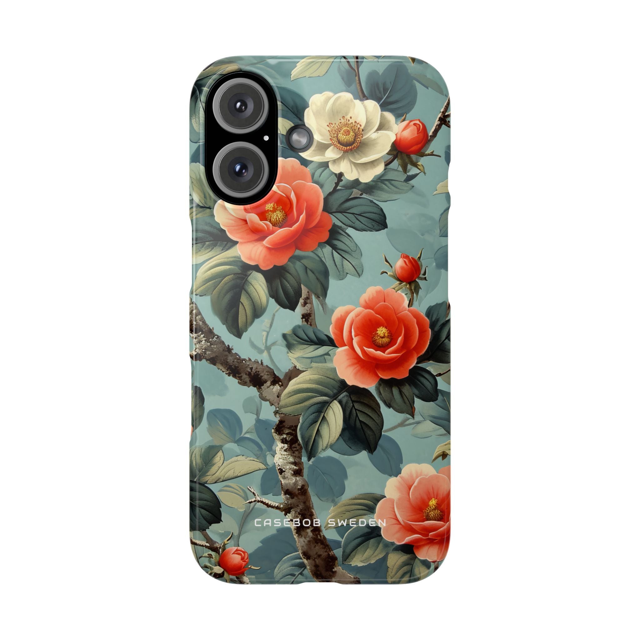 Vintage Floral Romance iPhone 16 - Schlanke Handyhülle