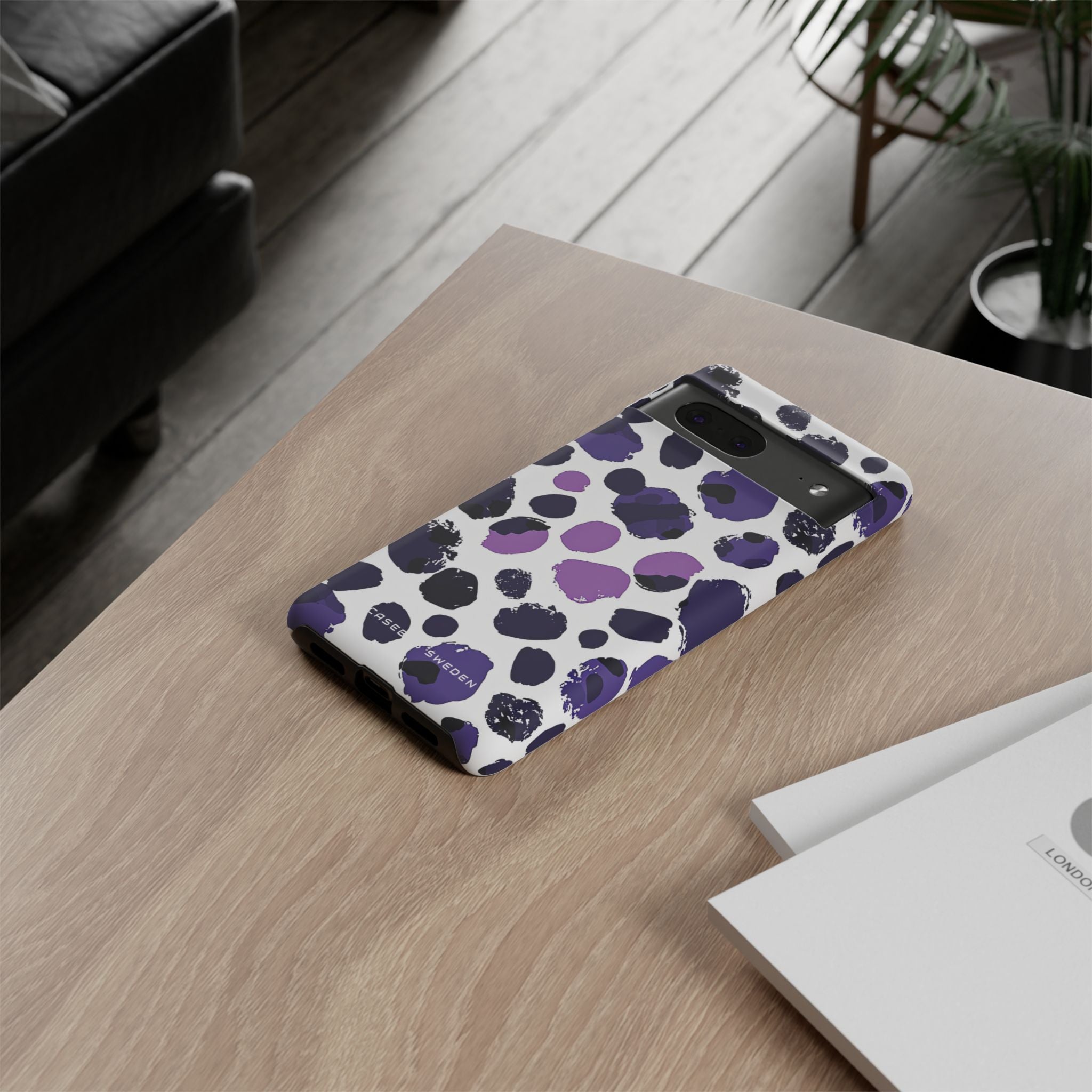 Purple Inkblots Google Pixel 7 - Tough Phone Case