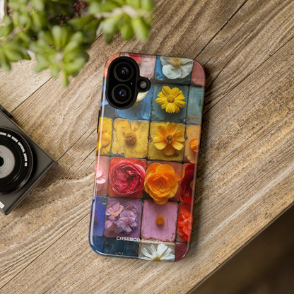 Vibrant Floral Tiles - Tough iPhone 16 Phone Case