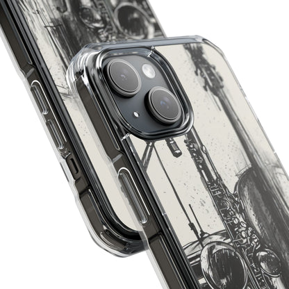 Jazz Instrument Line Symphony iPhone 15 - Clear Impact Phone Case