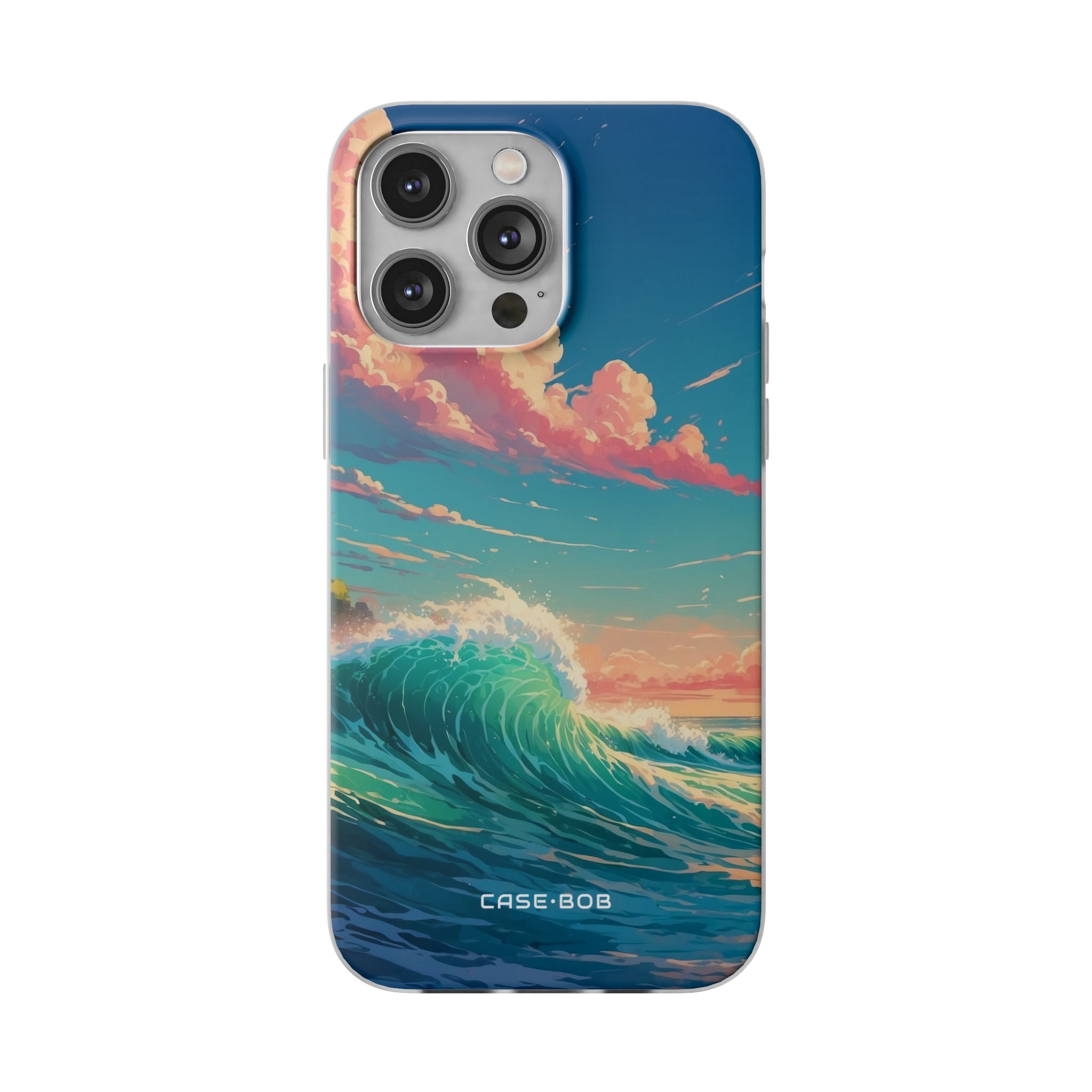 Turquoise Curl iPhone 14 Pro Max Case - Soft