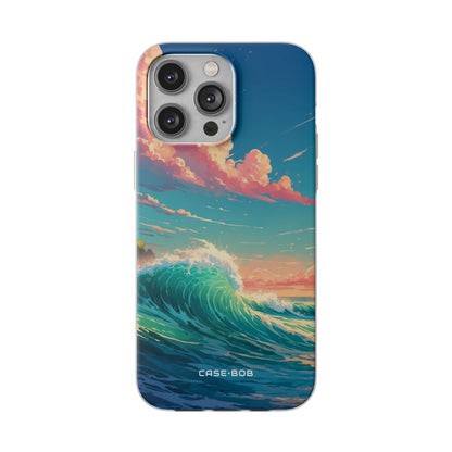 Turquoise Curl iPhone 14 Pro Max Case - Soft