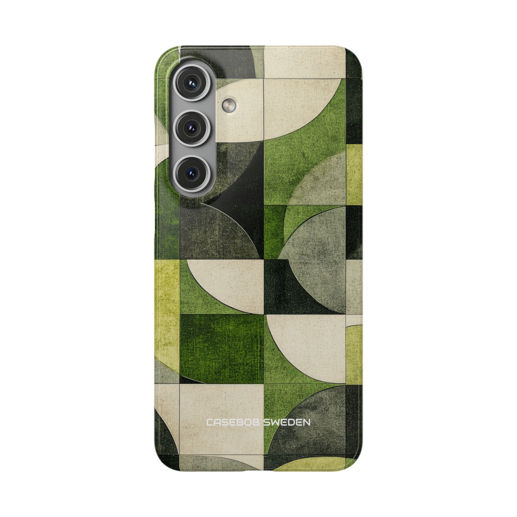 Green Geometric Harmony - Slim Samsung S24 Phone Case