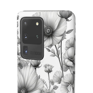 Monochrome Flora | Slim Phone Case for Samsung