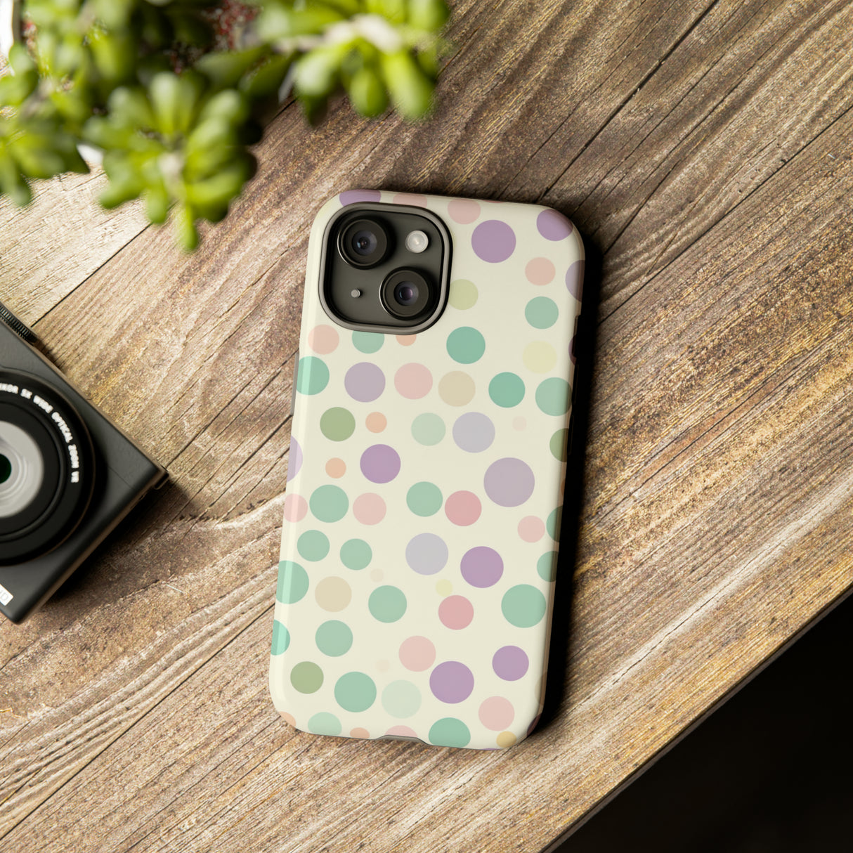 Polka Dot Pastel Harmony - Protective Phone Case