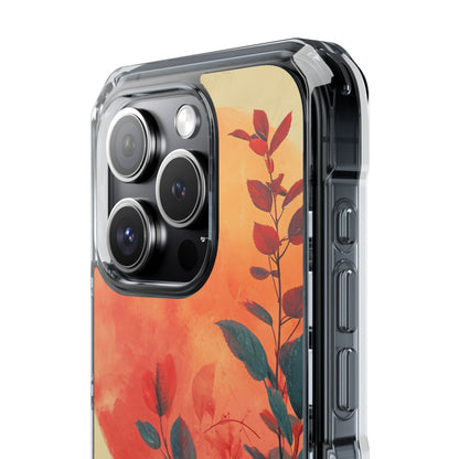 Orange Sun Harmony - Clear Impact iPhone 15 Phone Case