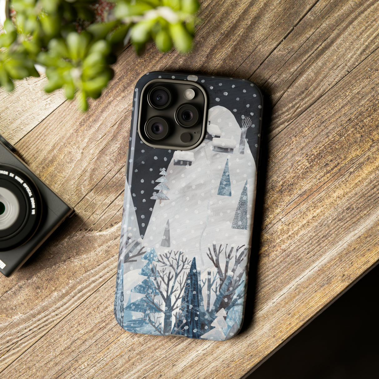 Cute Winter Landscape - Protective Phone Case