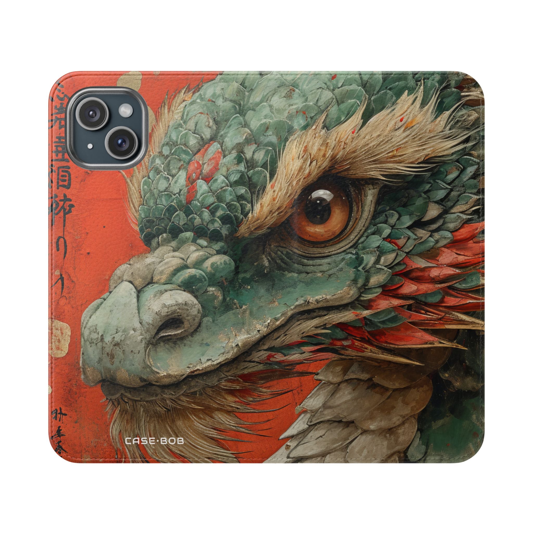 Drakenblik Crimson - iPhone 15 Plus Case - Portemonnee