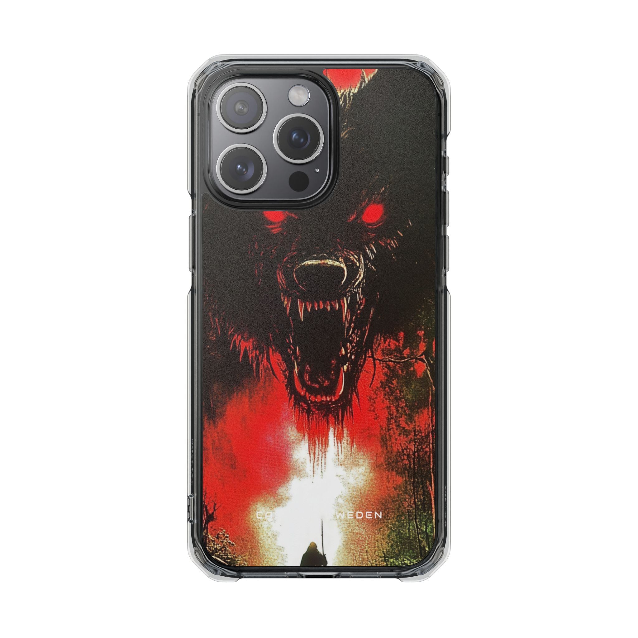 Bloodmoon Wolf's Lament iPhone 15 - Clear Impact Phone Case