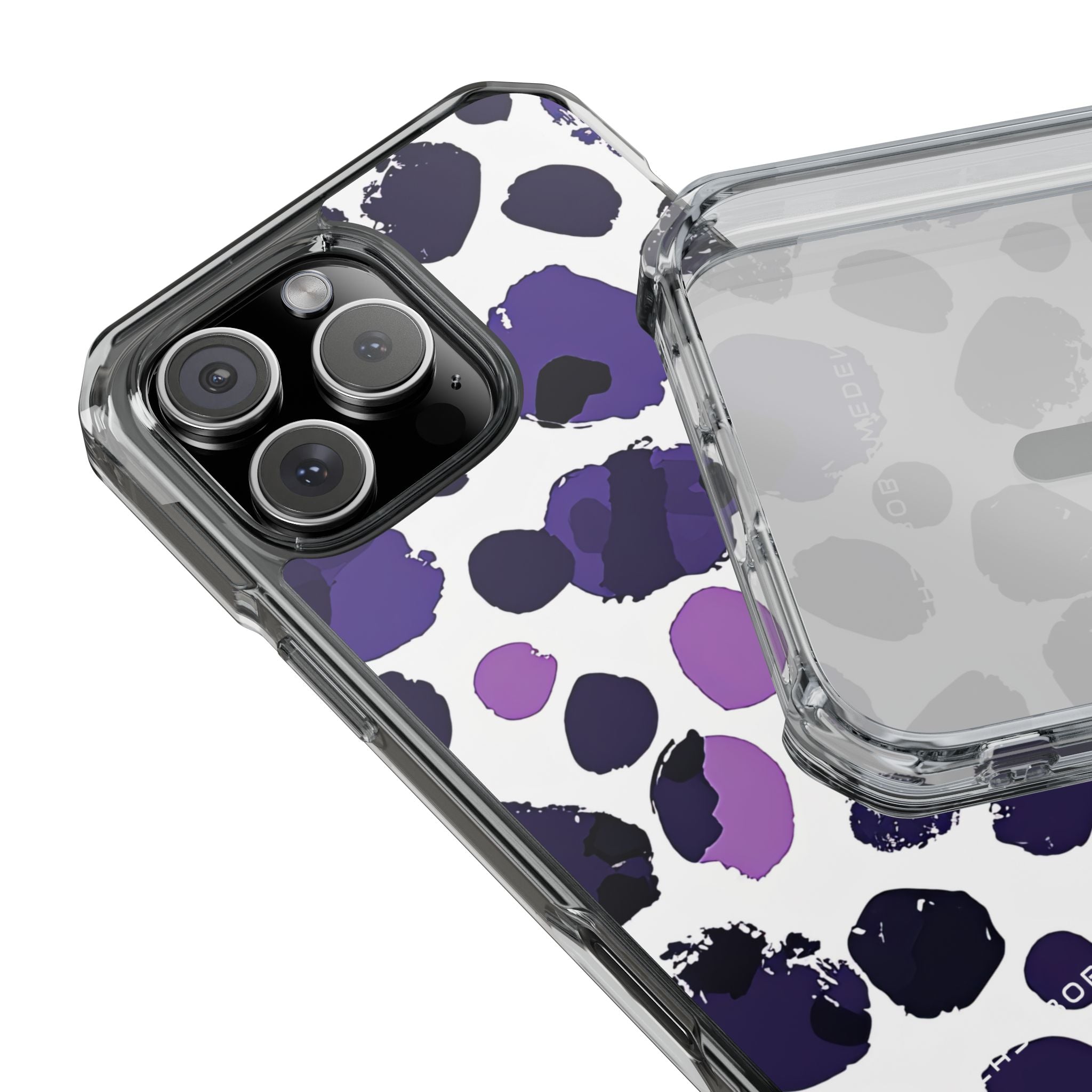 Purple Inkblots iPhone 16 - Clear Impact Phone Case