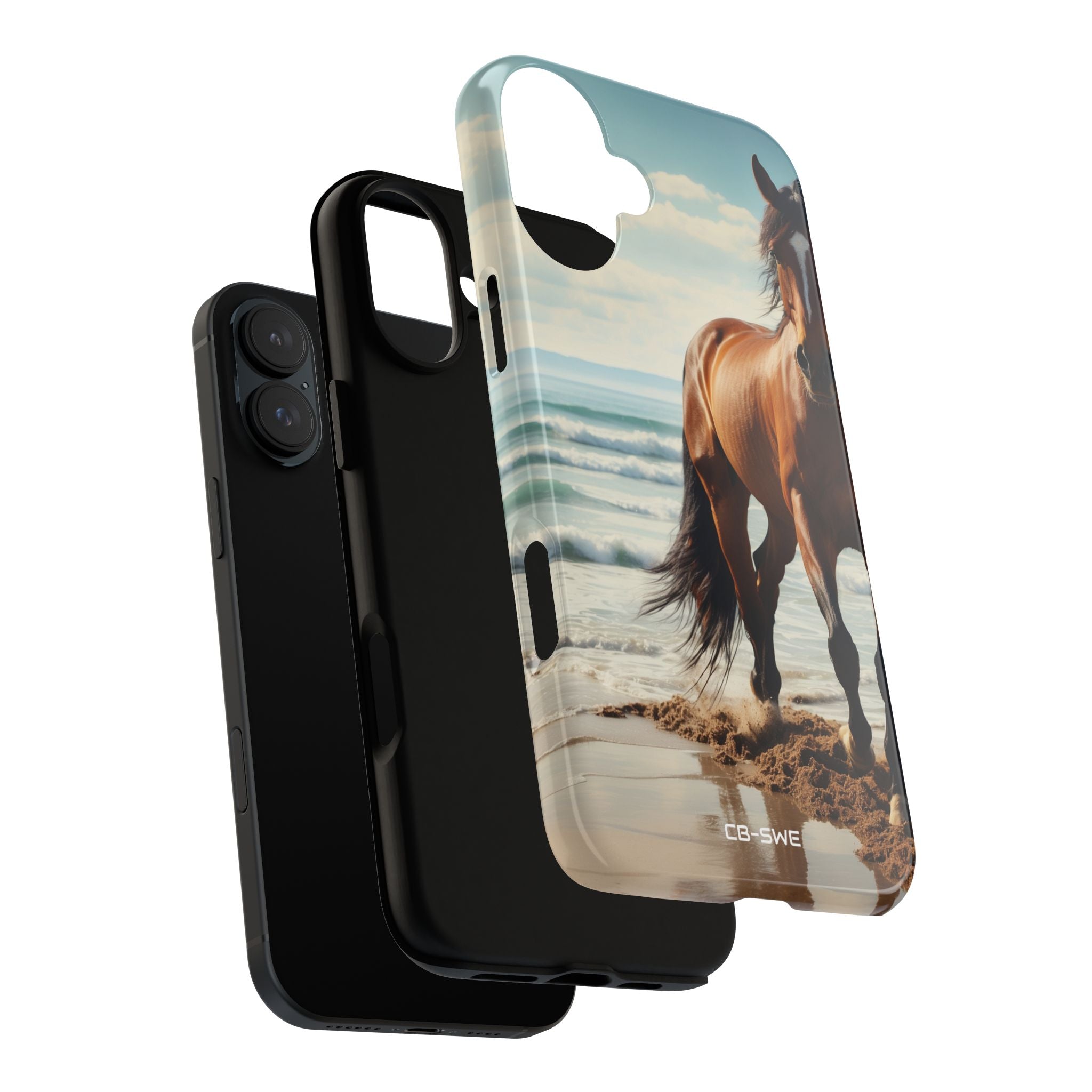 Horse Gallops Shoreline - iPhone Case