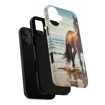 Horse Gallops Shoreline - iPhone Case