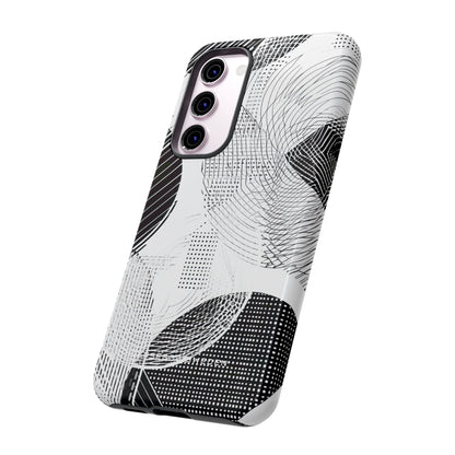 Geometric Monochrome Flow Samsung S23 - Tough Phone Case