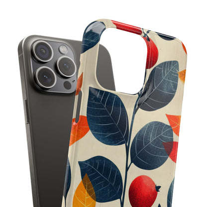 Autumn Nature Pattern - Slim iPhone 15 Phone Case