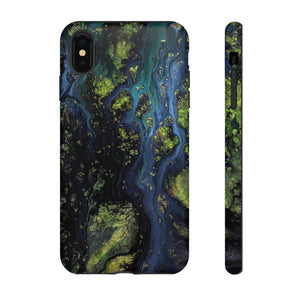 Blue Cosmos Ink Art iPhone Case (Protective) iPhone XS MAX Matte Phone Case