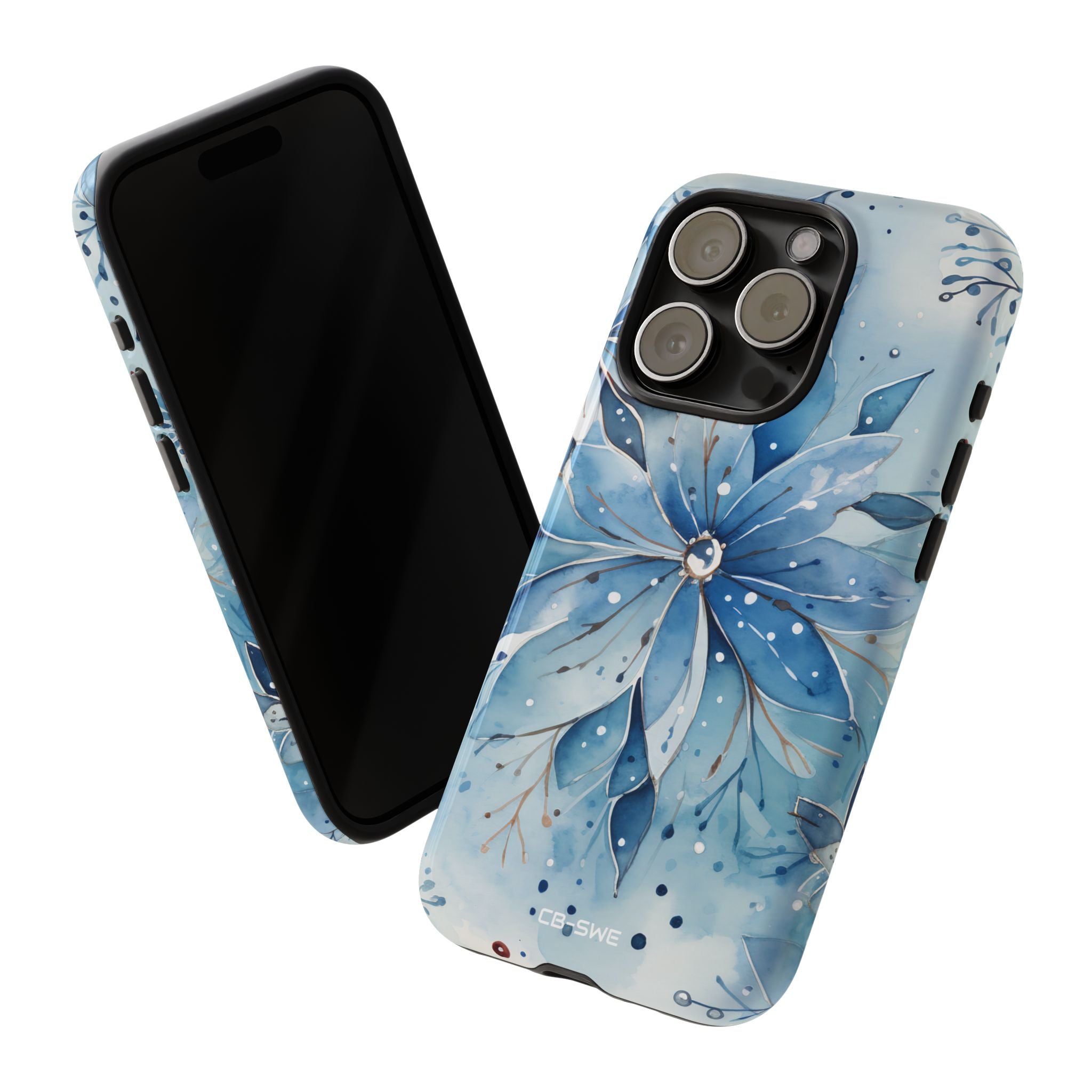 Floral Frost Embrace - iPhone Case