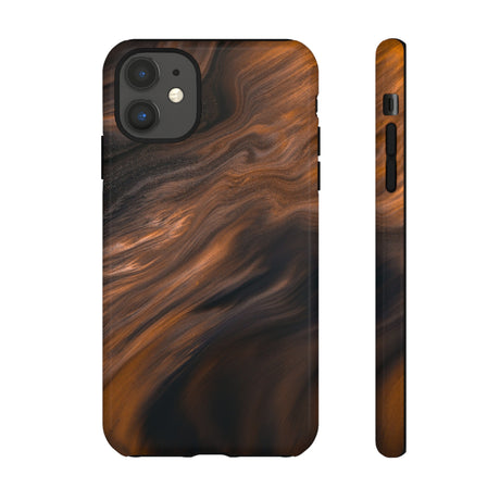 Brown Mist Ink Art iPhone Case (Protective) iPhone 11 Glossy Phone Case