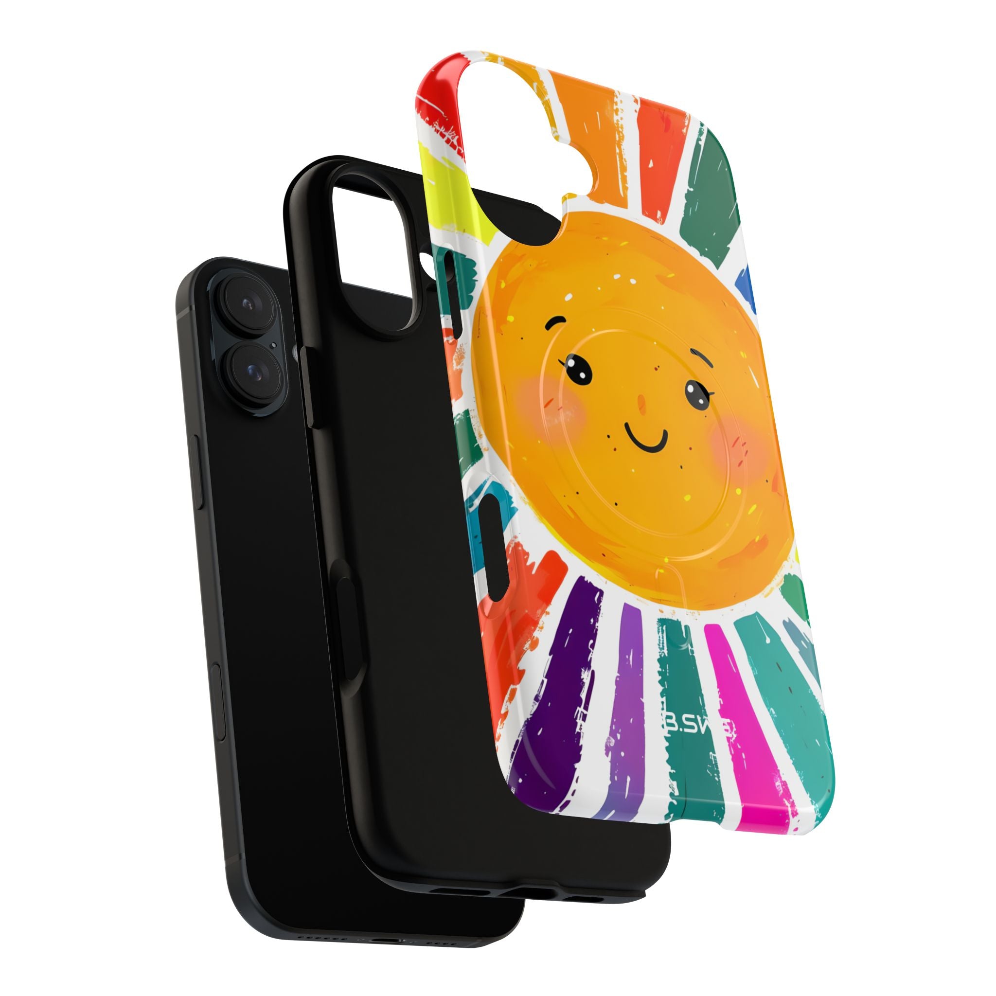 Cheerful Cartoon Sun Colorful Rays Illustration iPhone 16 - Tough+