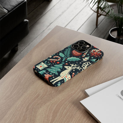 Festive Snowflakes Dance - iPhone Case