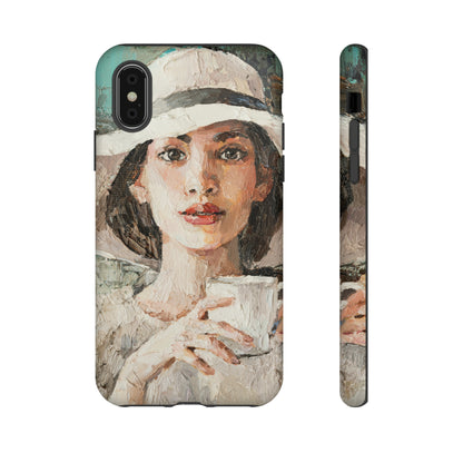 Oil Painting - Lady in a White Hat - Protective Phone Case