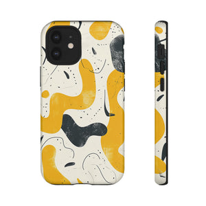 Yellow Linear Harmony - Protective Phone Case