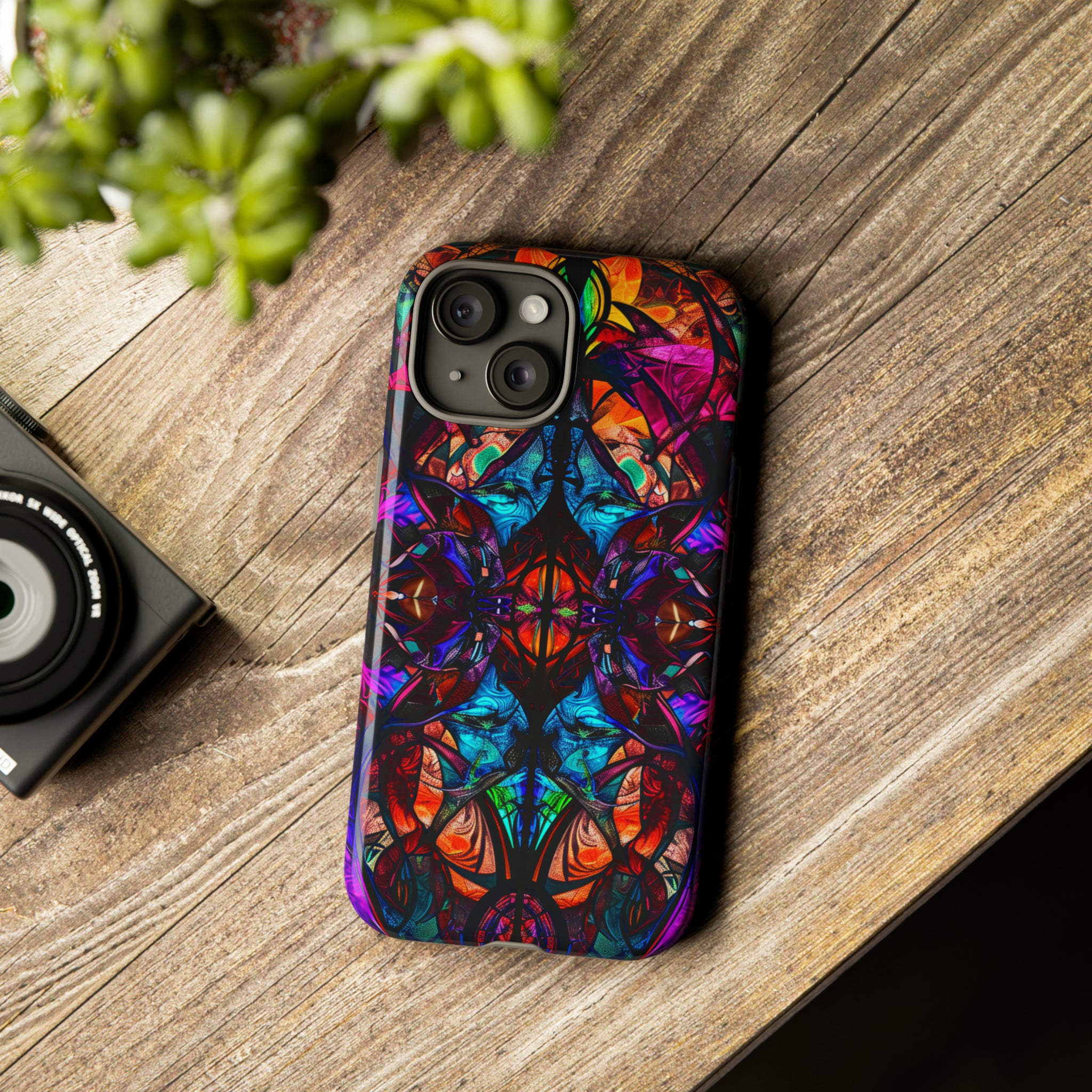 Gothic Stained Glass Splendor - Protective Phone Case