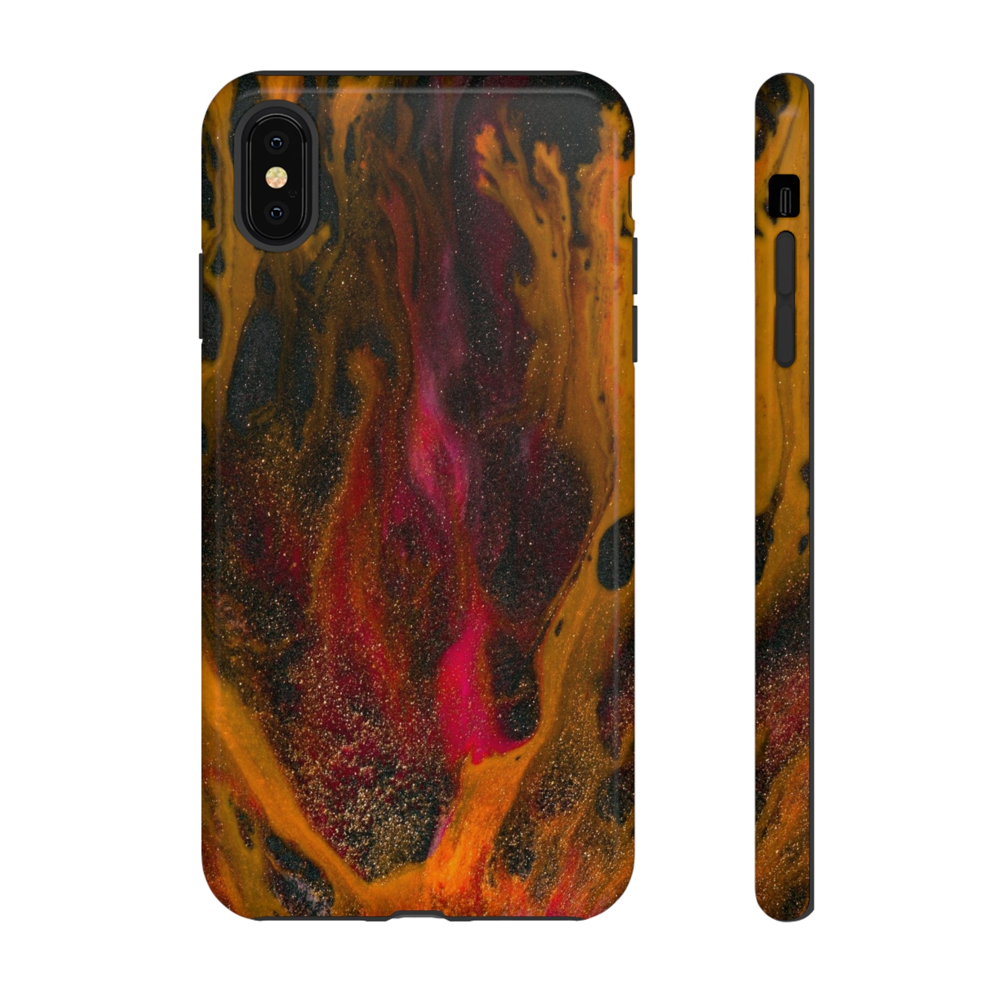 Bon Fire Ink Art iPhone Case (Protective) iPhone XS MAX Glossy Phone Case