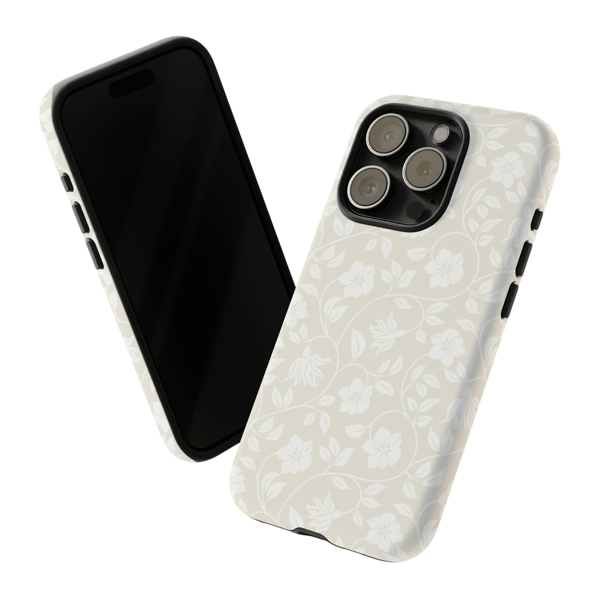 Light Color Floral iPhone case (Protective) - Protective Phone Case