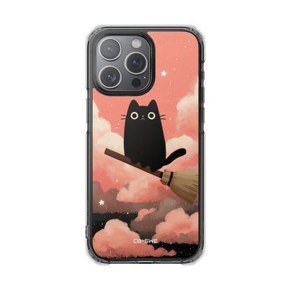 Cat Rides Broom iPhone Case - Impact