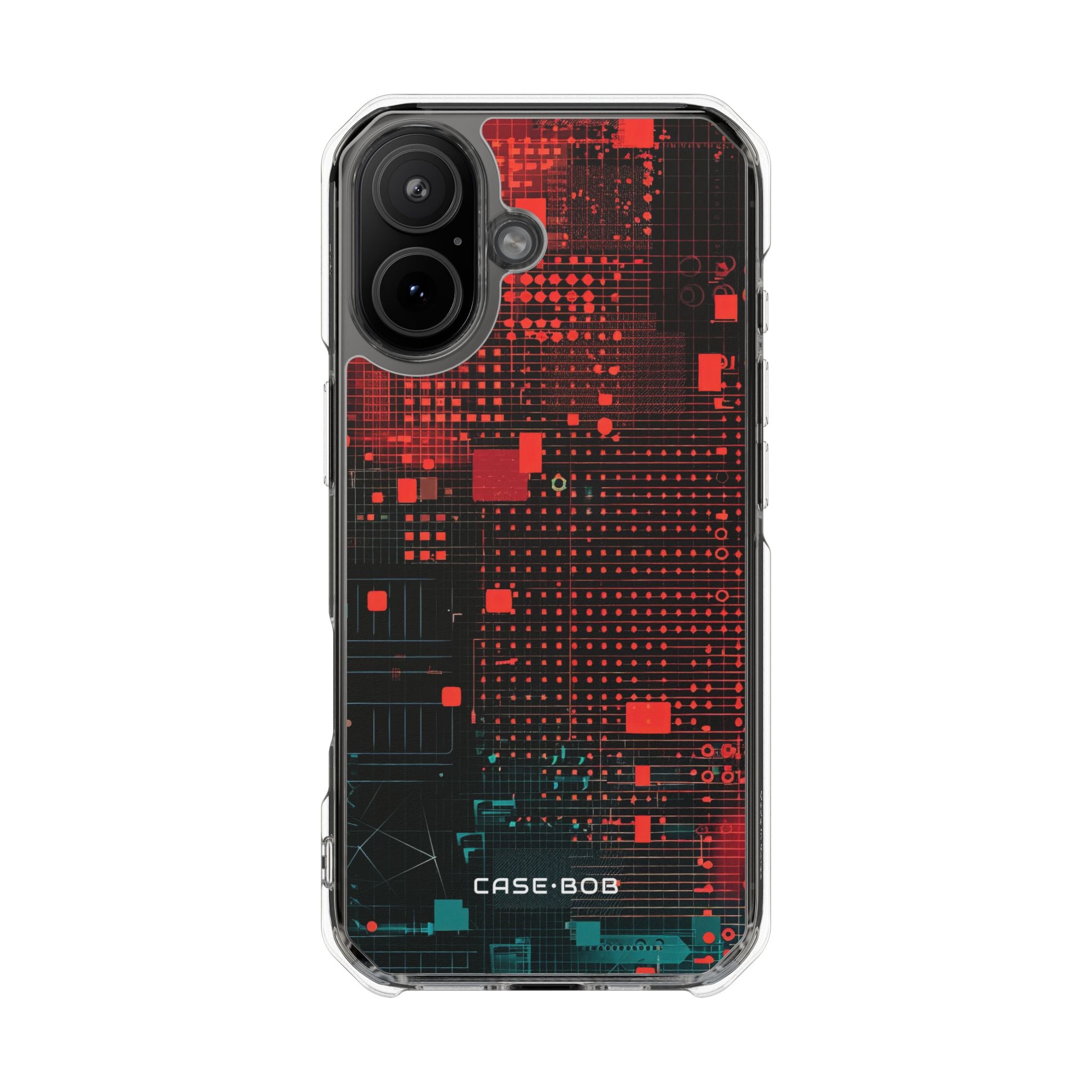 Red Gridscape iPhone 17 Case - Impact