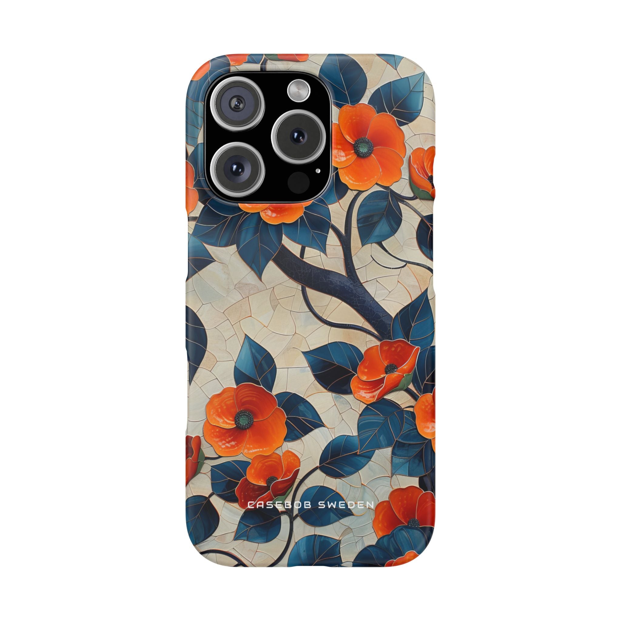 Orange Blossoms Mosaic Harmony iPhone 16 - Slim Phone Case