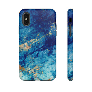 Blue Marble Background - Protective Phone Case