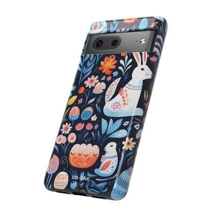 Bunnies Play Among Flowers - Google Pixel Case