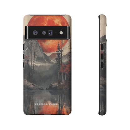 Celestial Glow Over Reflective Landscape Google Pixel 6 - Tough Phone Case