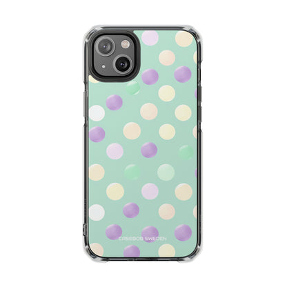 Pastel Polka Dots - Clear Impact iPhone 14 Phone Case