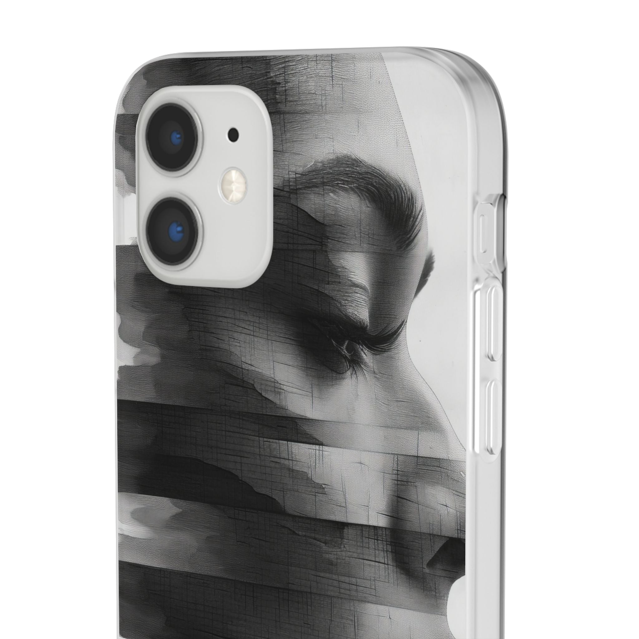 Abstract Glitch Portrait | Flexible Phone Case for iPhone