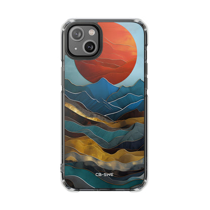Sunset Geometry Waves iPhone Case - Impact