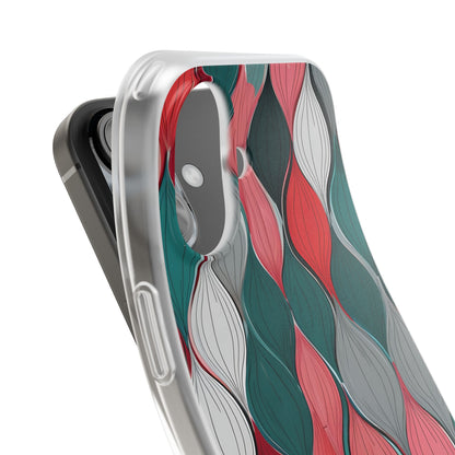 Leaf Cascade Teal iPhone 16 Case - Soft
