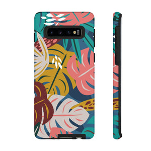 Tropical Leaf Mono - Protective Phone Case