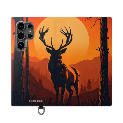 Stag Sunset - Samsung S24 Ultra Case - Portemonnee