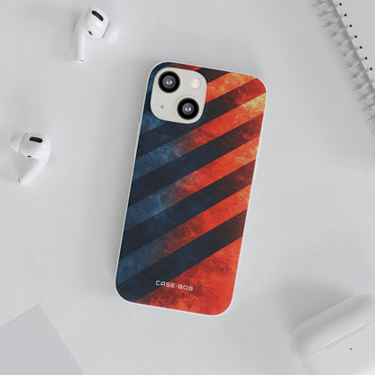 Diagonal Stripes Blaze iPhone 13 mini Case - Soft