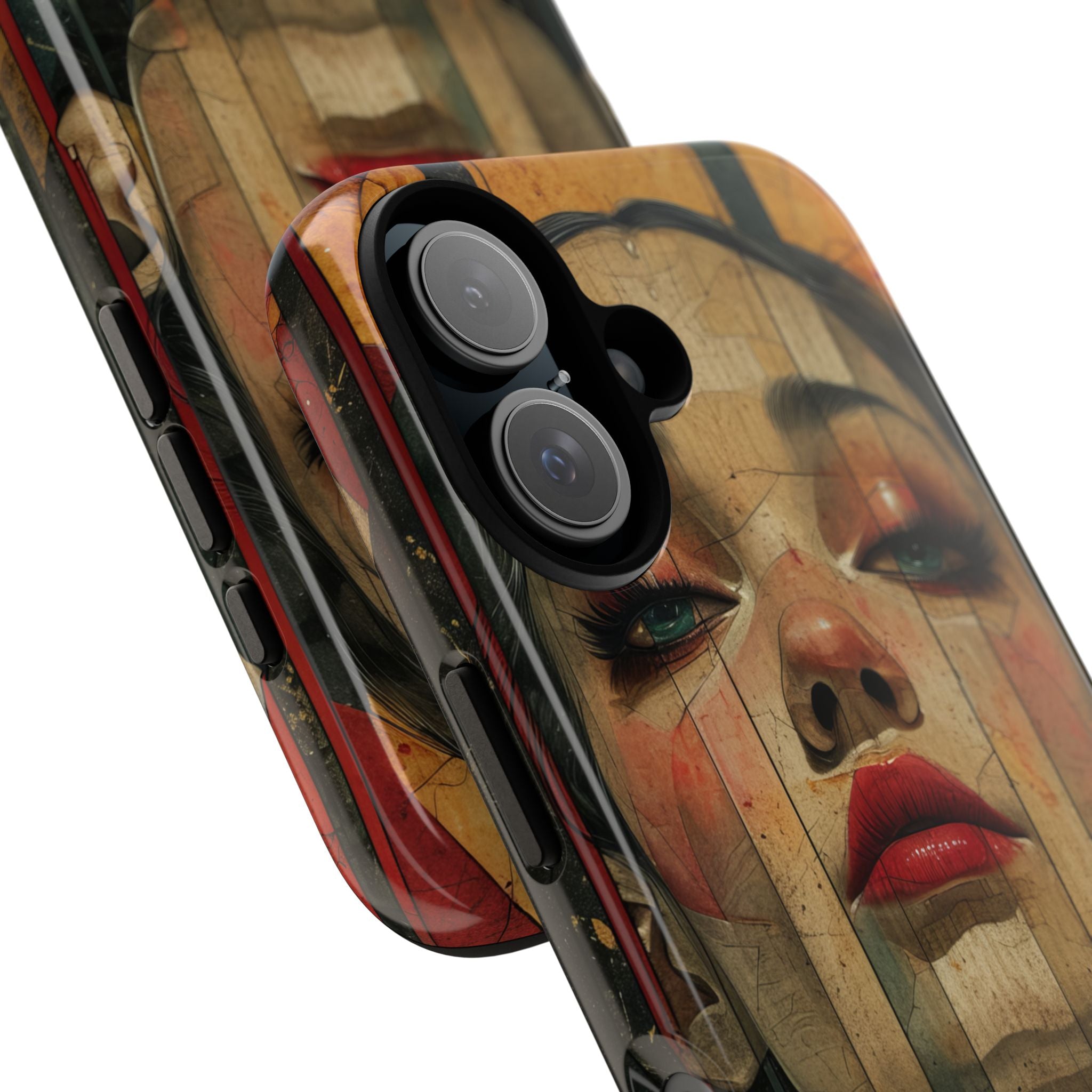 Bold Art Deco Portrait - Tough iPhone 16 Phone Case