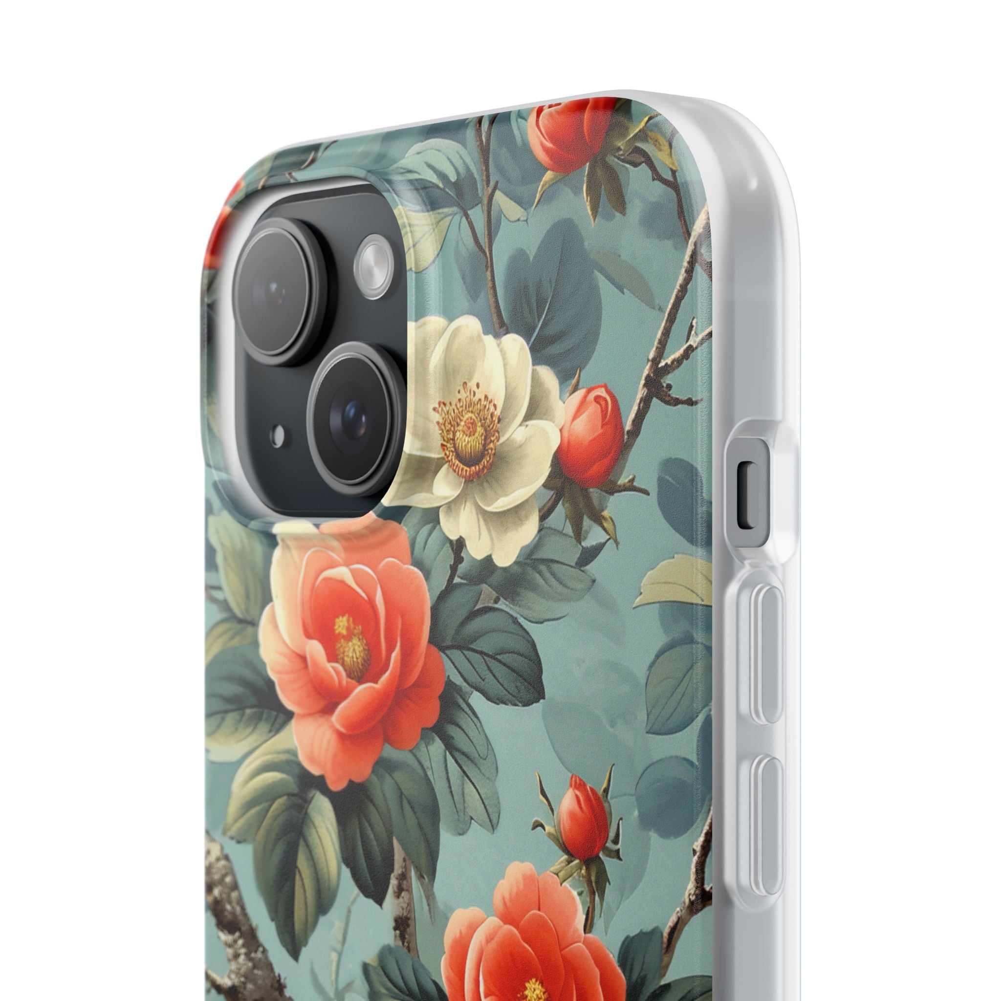 Vintage Floral Romance iPhone 15 - Flexi Phone Case