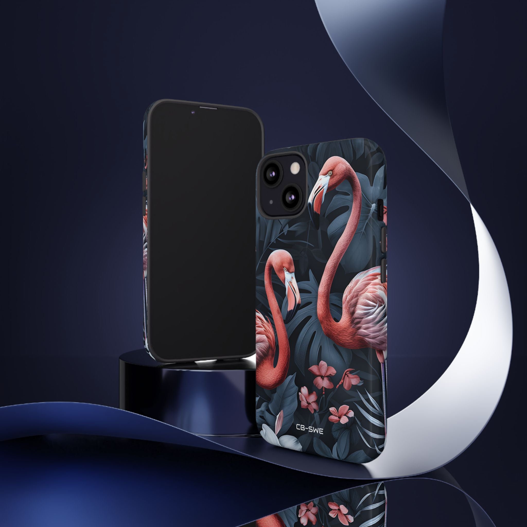 Flamingos Embrace Nature - iPhone Case
